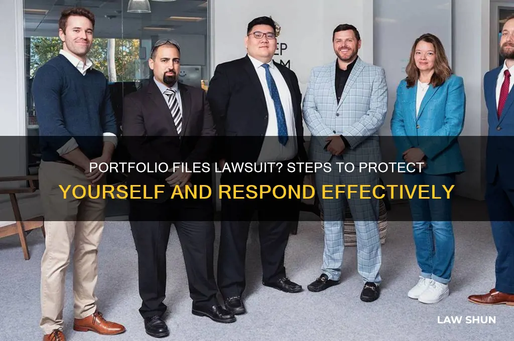 what to do if portfolio files law suit against you