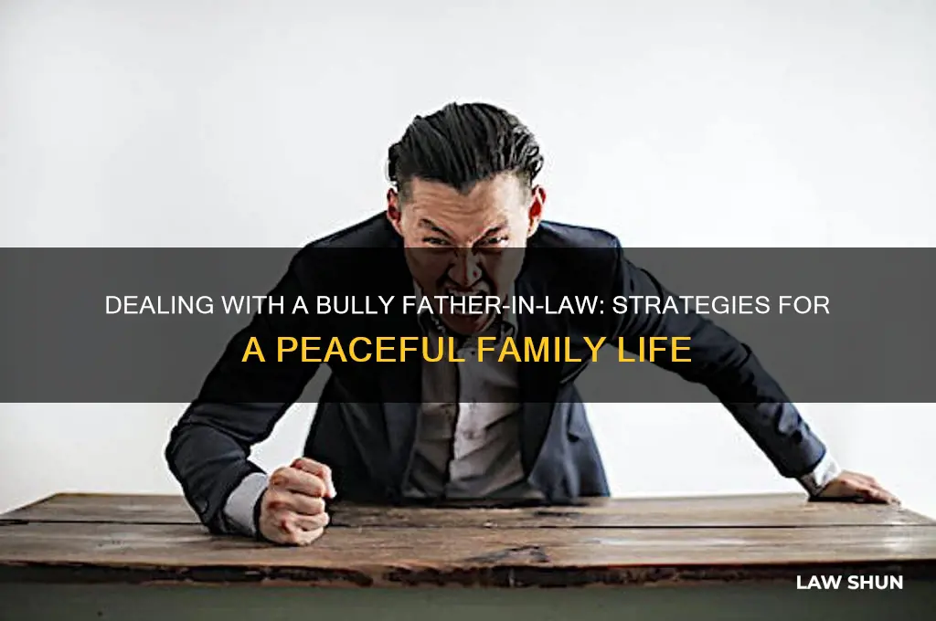 what to do if your father-in-law is a bully