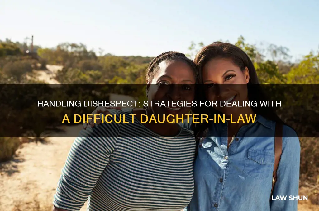 what to do when your daughter in law disrepects you