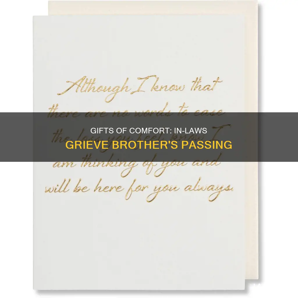 what to send to in laws for brother past away