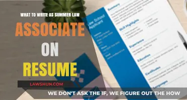 Crafting a Standout Resume: Summer Law Associate Experience Tips