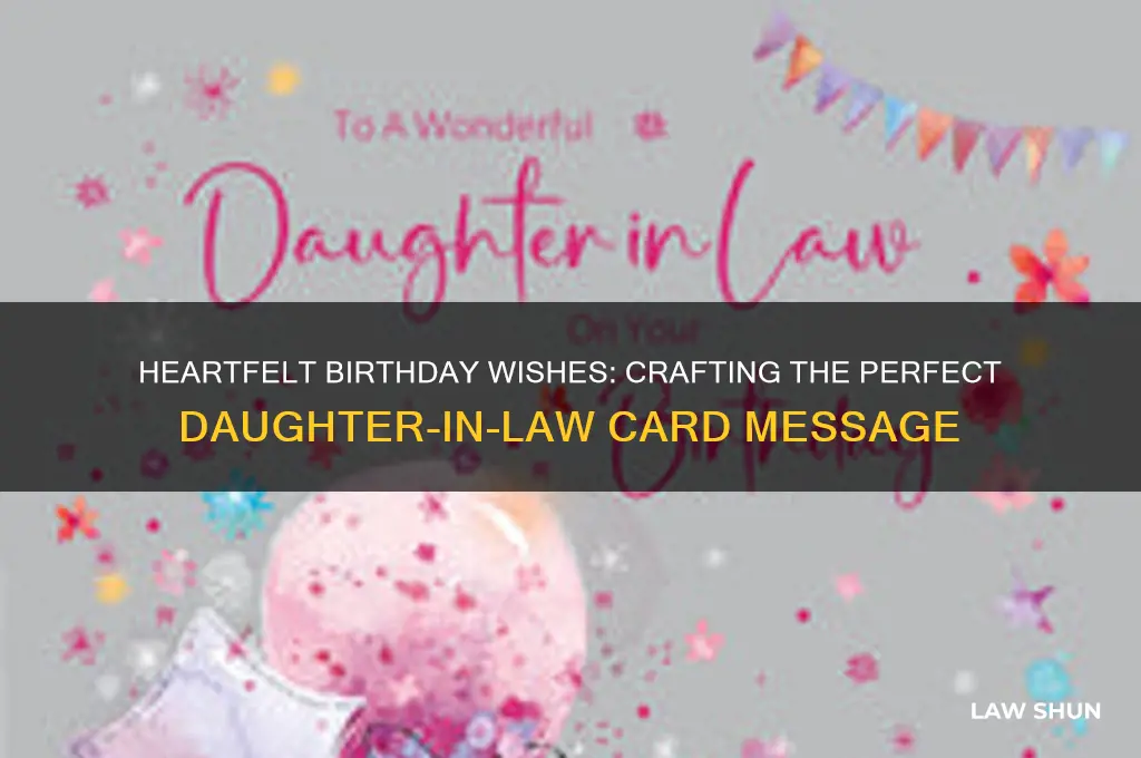 what to write daughter in law birthday card