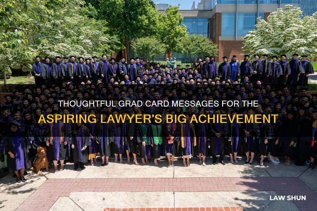 what to write in a grad card for lawer