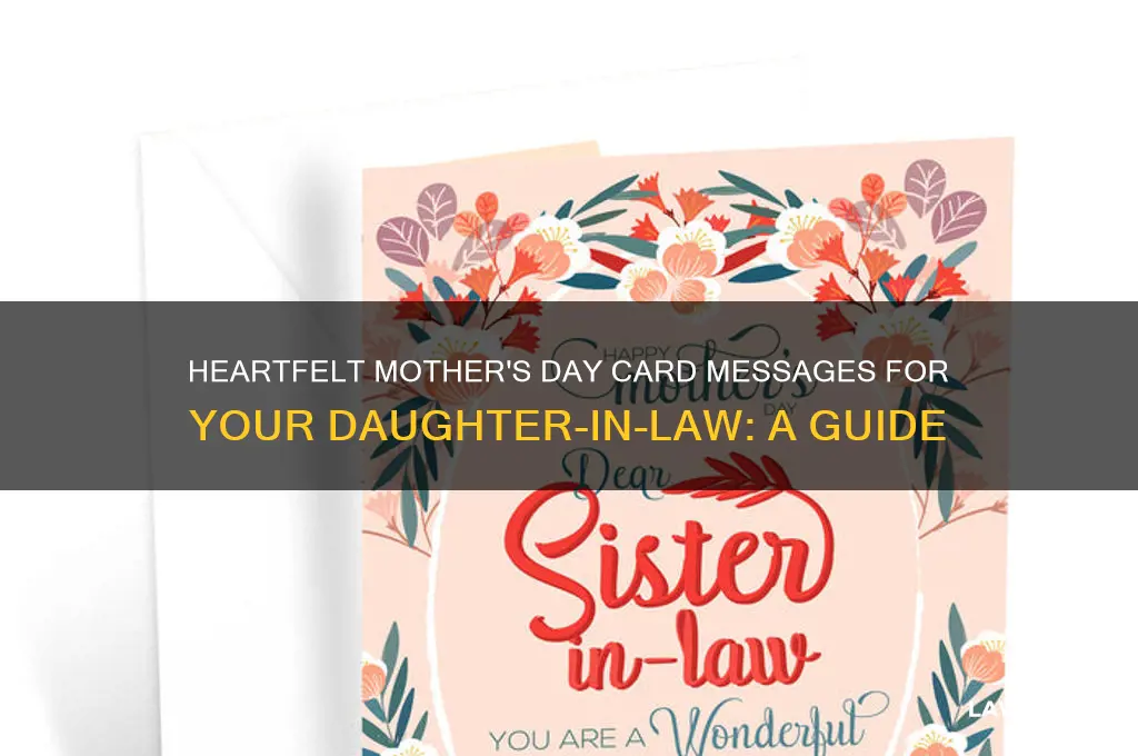 what to write in daughter in law mothers day card