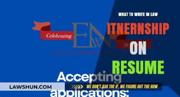 Crafting a Standout Resume: Highlighting Your Law Internship Experience