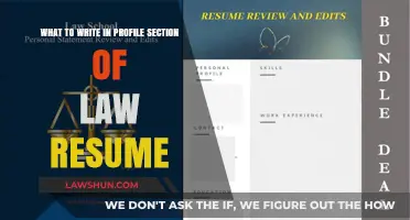 Crafting a Compelling Law Resume Profile: Essential Tips and Examples