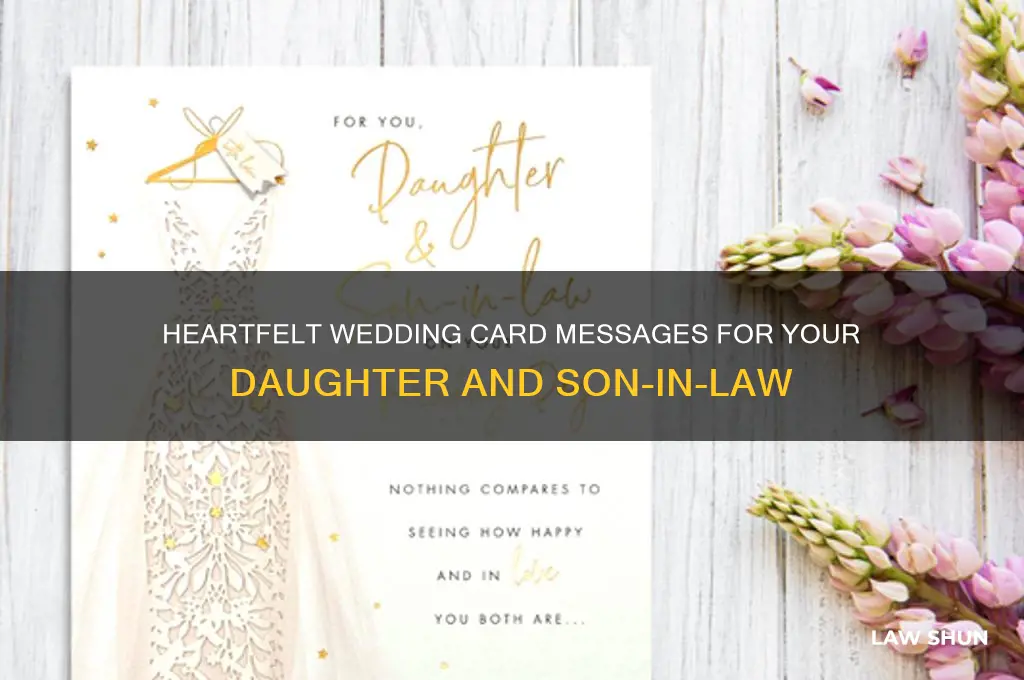 what to write in wedding card to daughter and son-in-law