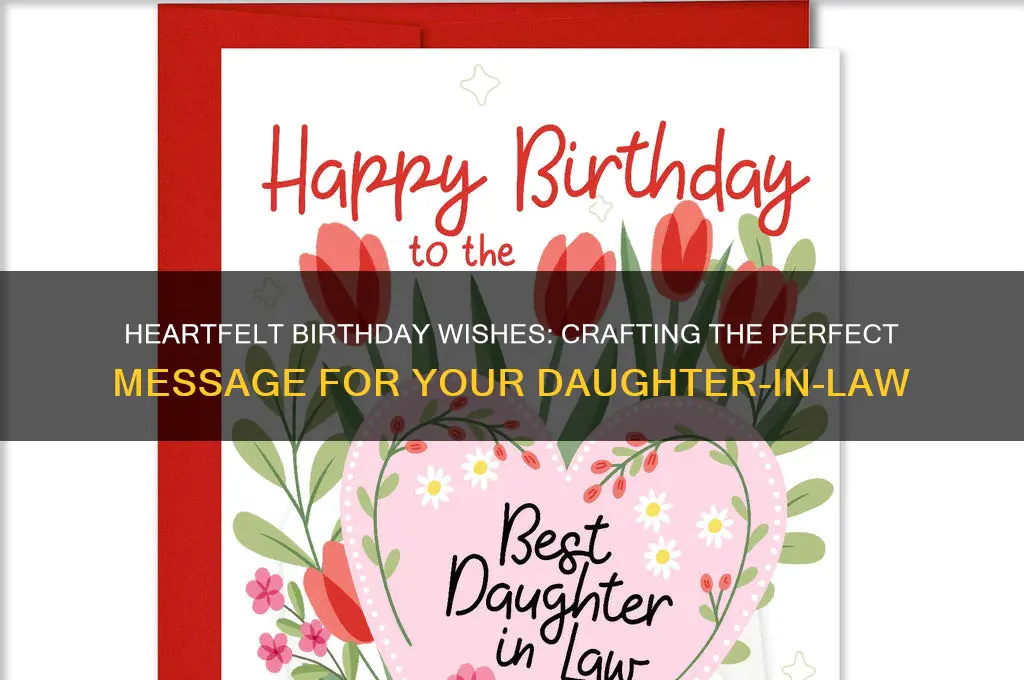 what to write in your daughter-in-law