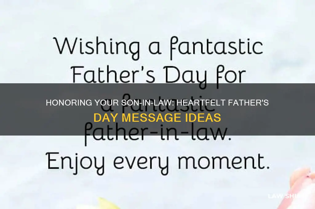 what to write to son in law on father