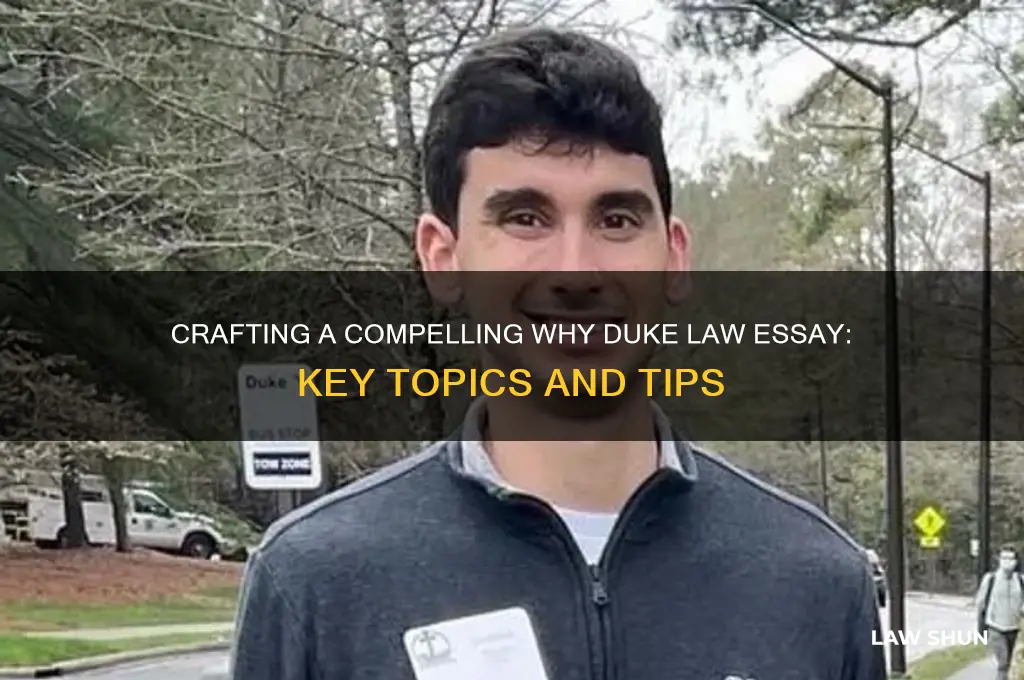 what tp write about in a why duke law essay