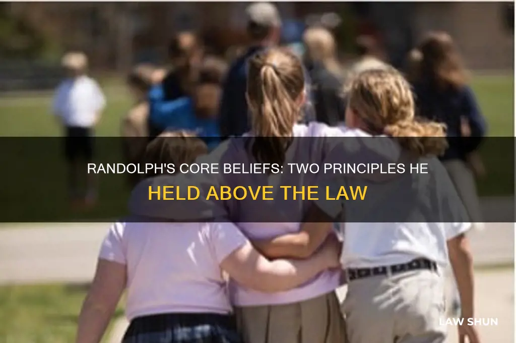 what two principles did randolph believe were above the law