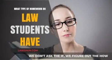 Exploring Law Student Homework: Assignments, Cases, and Legal Research Tasks