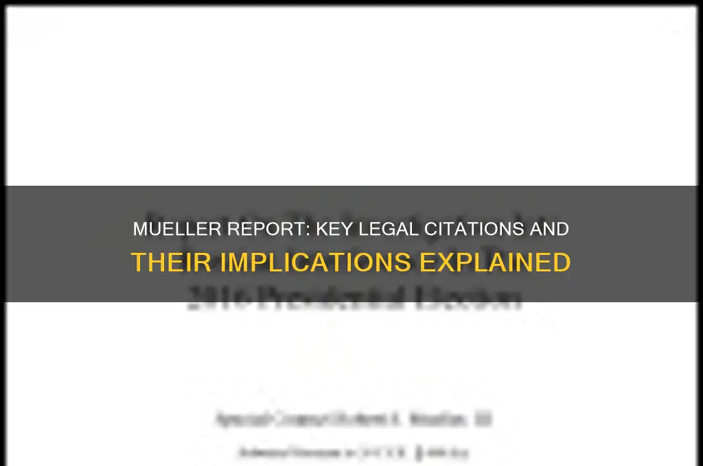 what type of law did mueller site in the report