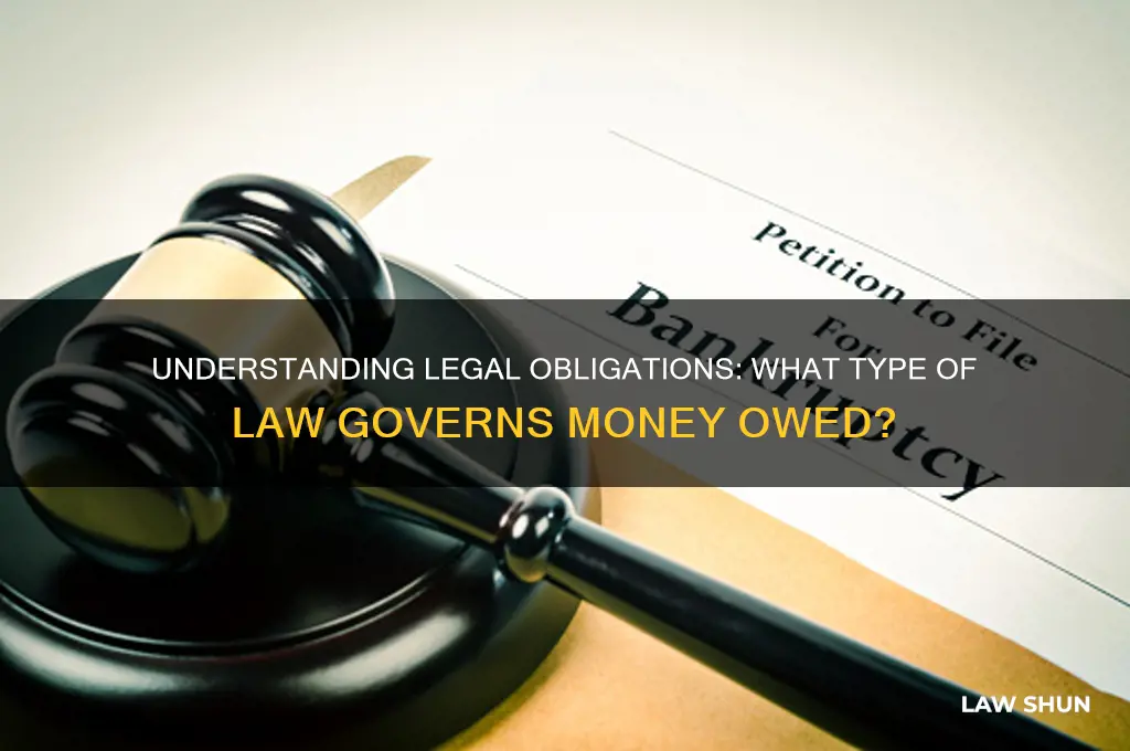 what type of law money owed