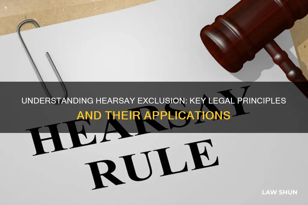 what type of law that excludes hearsay