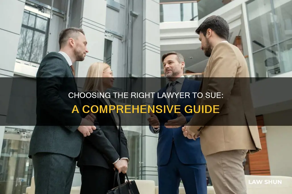what type of lawer do i need to sue somebody
