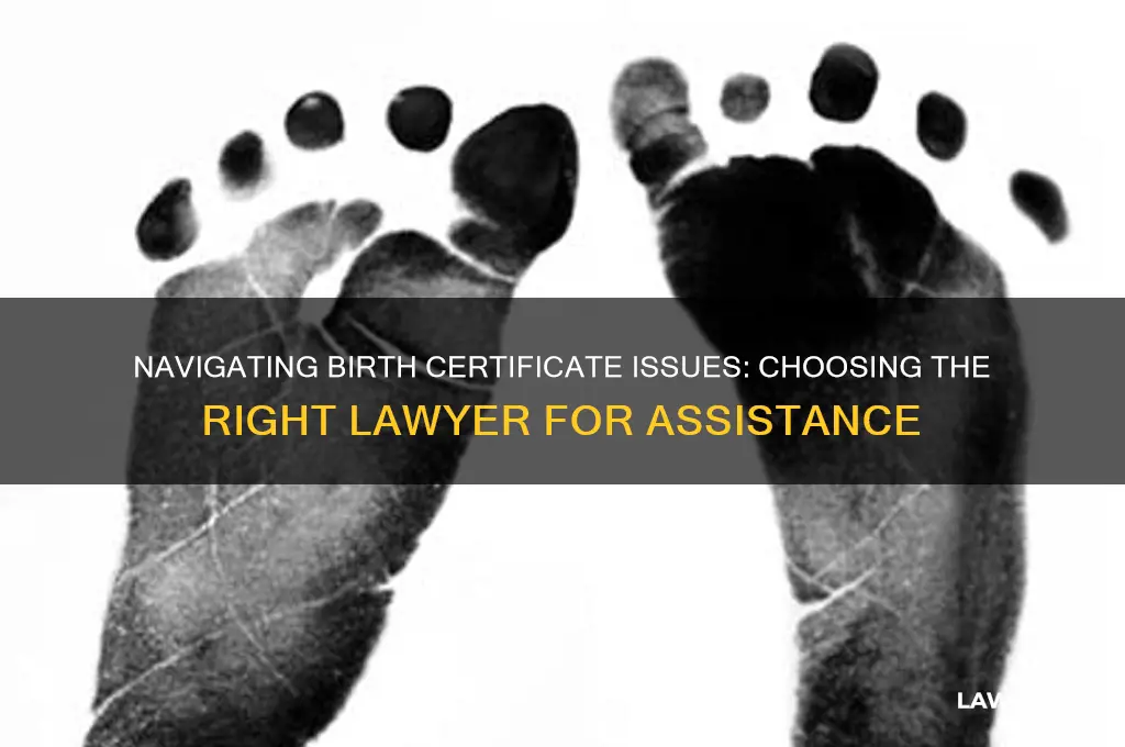 what type of lawer to deal with birth certificate issues