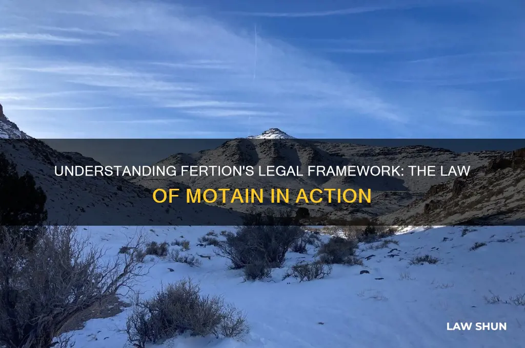 what type of news law of motain does fertion do