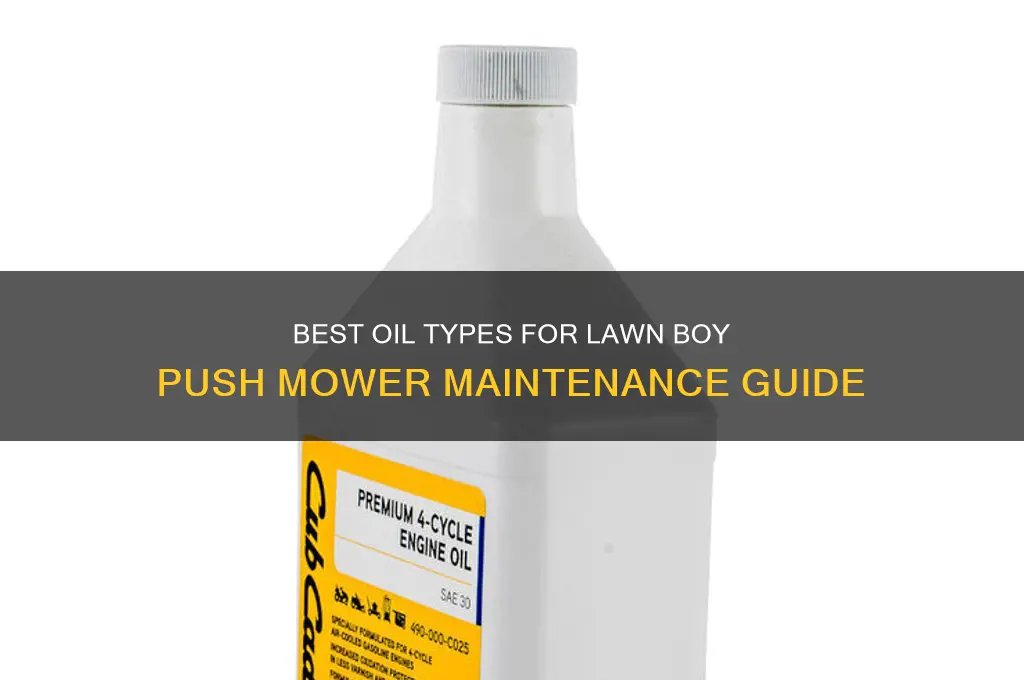 what type oil for law boy push mower
