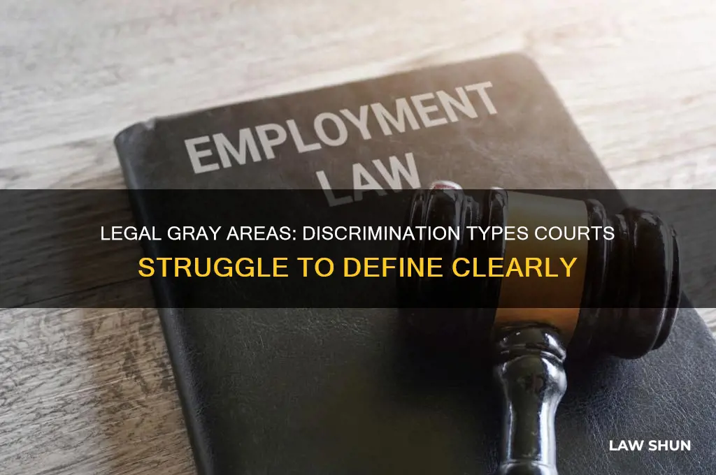 what types of discrimination does the law seem unsure about