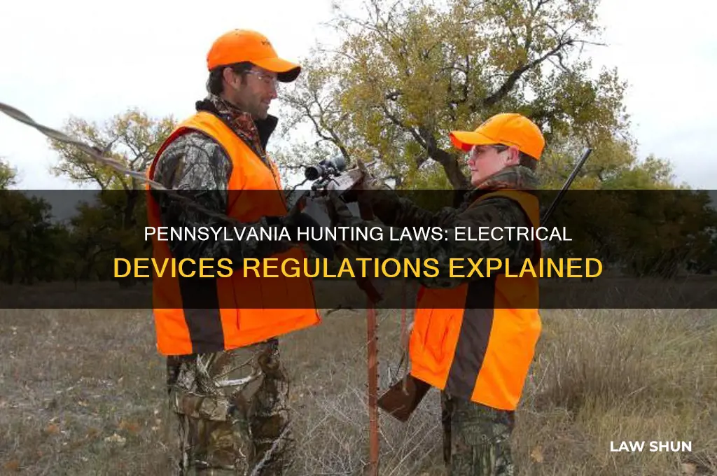 what us the law on electrical devices in hunting pa