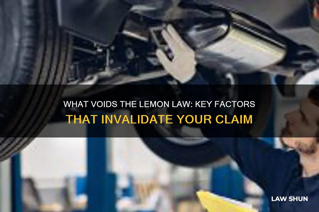 what voids the lemon law