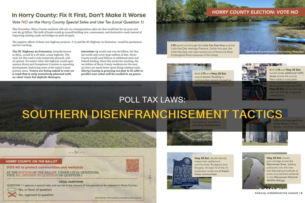 what was an effect of southern poll tax laws