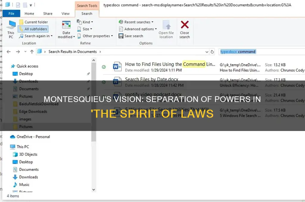 what was proposed by montesquieu in the spirit of laws