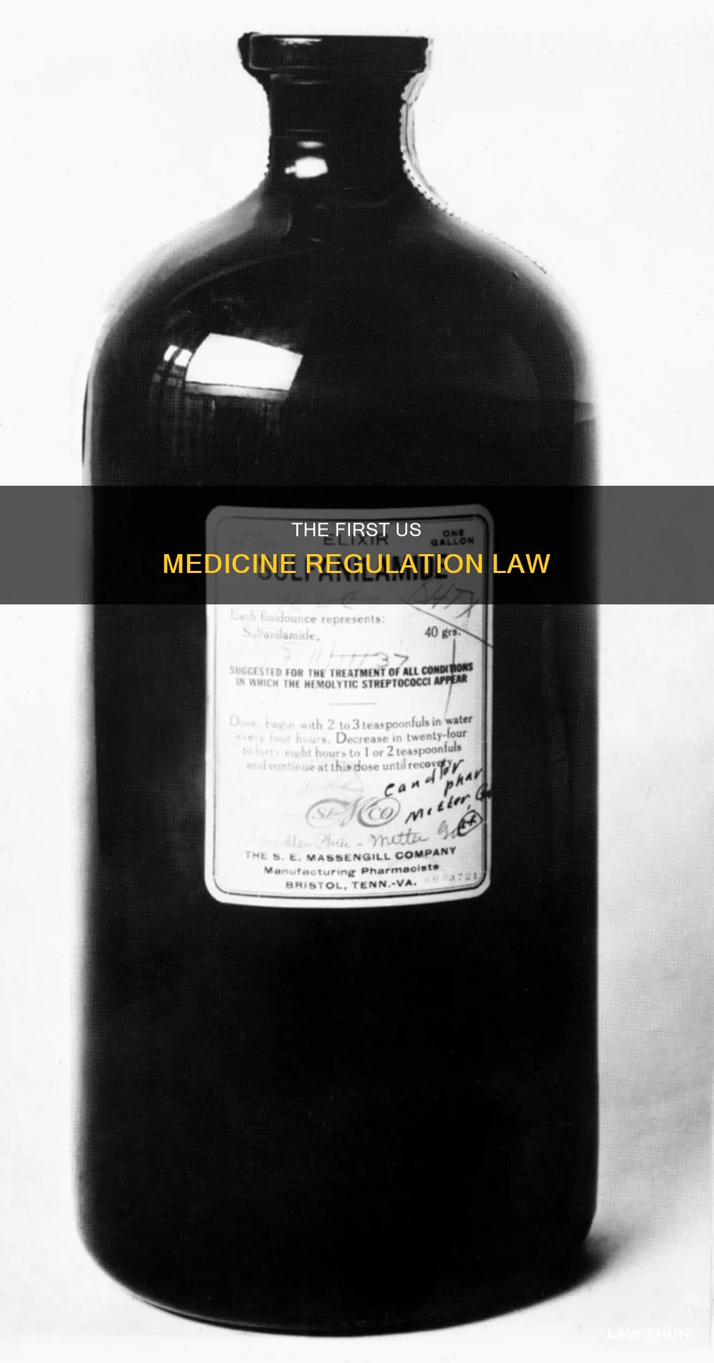 what was the first us law that regulated medicine