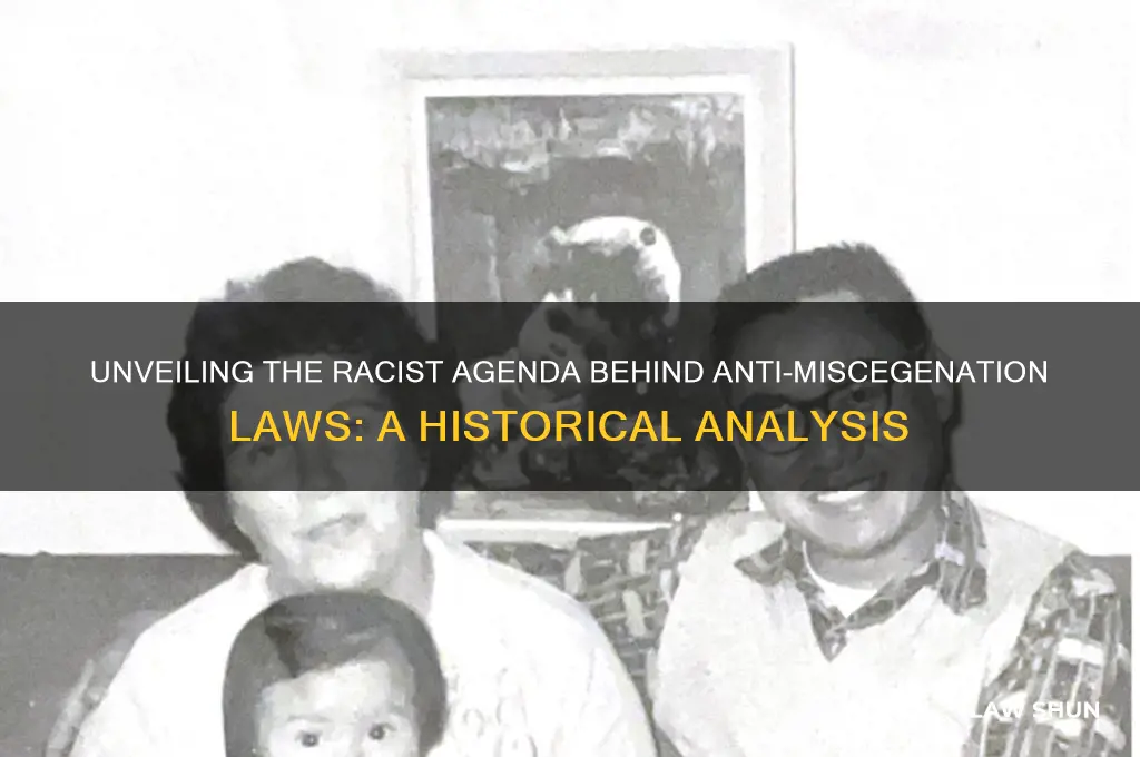 what was the intended goal of anti-miscegenation laws