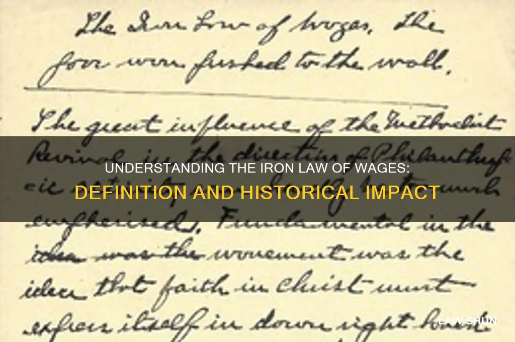 what was the iron law of wages definition