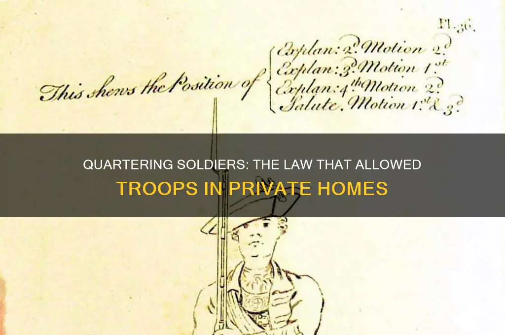 what was the law that allowed soldiers in your home