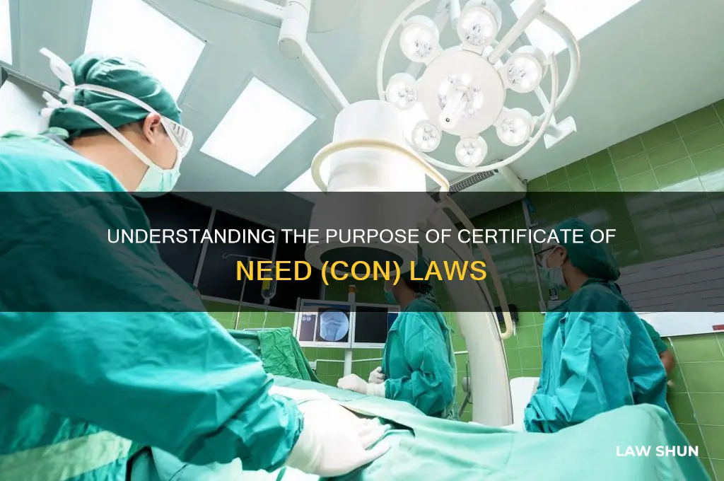 what was the purpose of certificate of need con laws