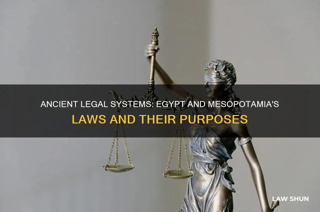 what was the purpose of laws in egypt and mesopotamia