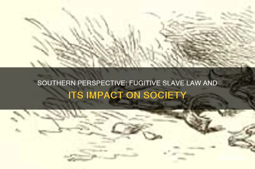 what was the south view on the fugitive slave law