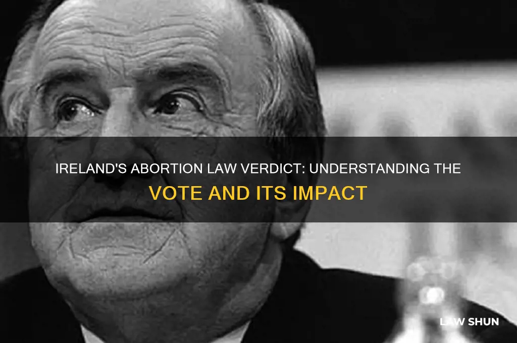what was thw verdict vote on ireland law fir abirtuon