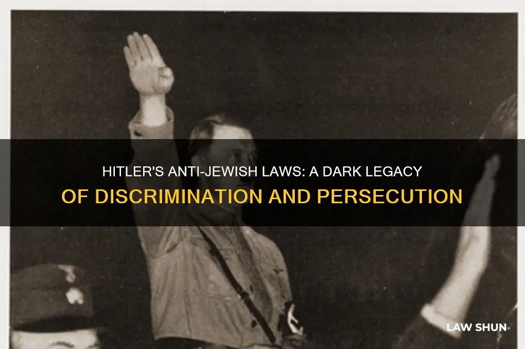 what were some anti-jewish laws set up by hitler