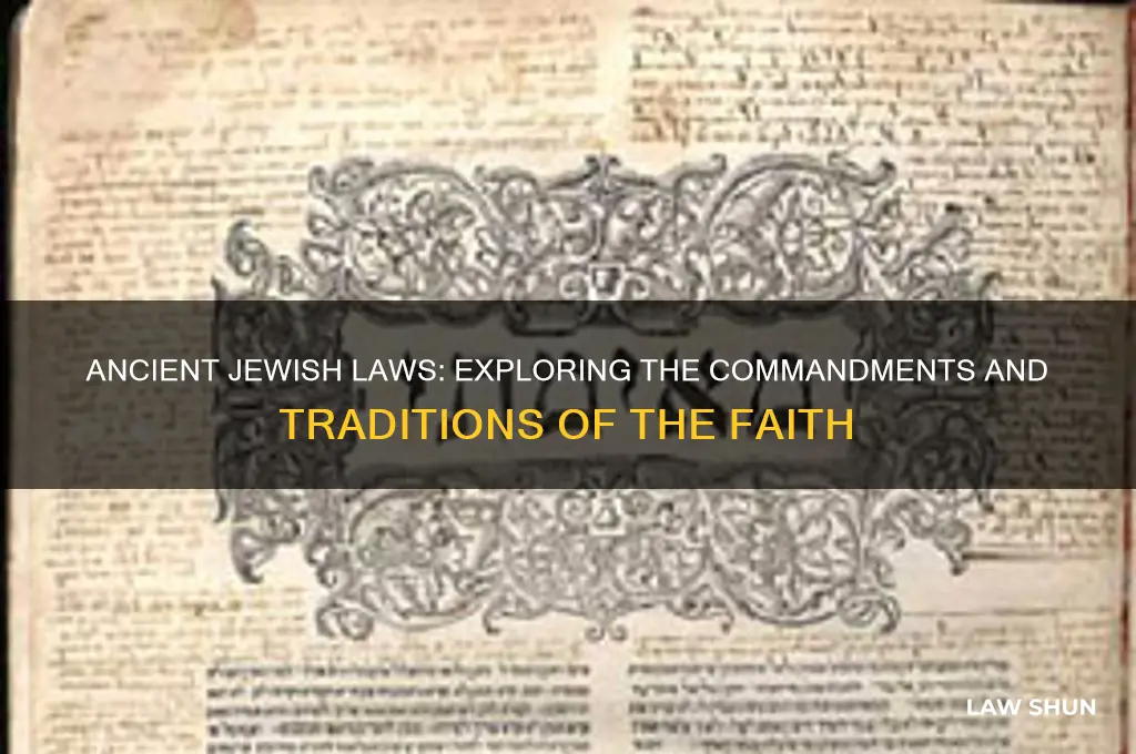 what were some jewish laws the people had to keep