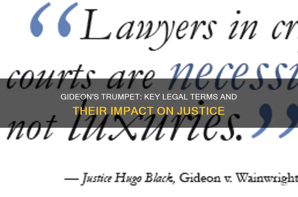 what were some law terms presented in gideon