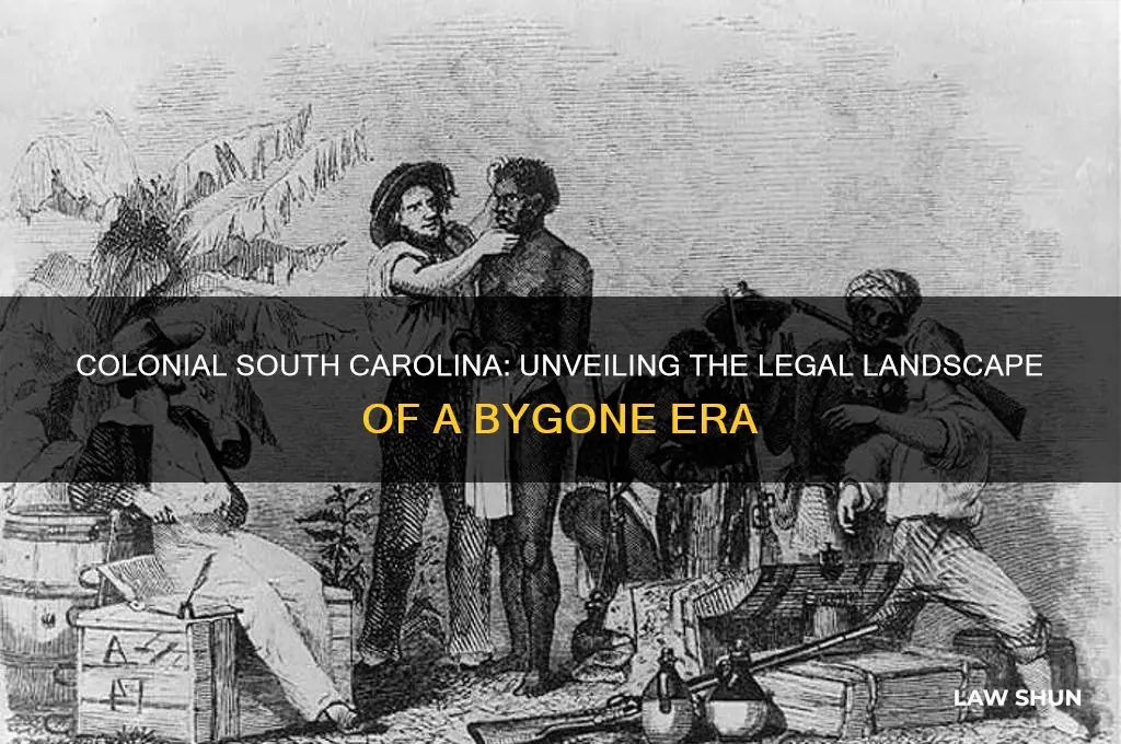 what were some laws in colonial times south carolina like