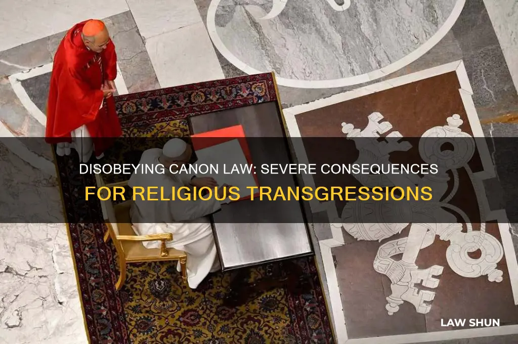 what were some of the consequences for disobeying cannon law
