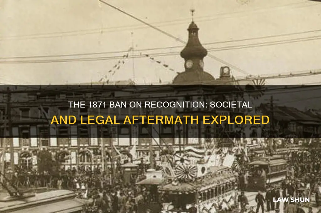 what were the consequences of the 1871 law banning recognition