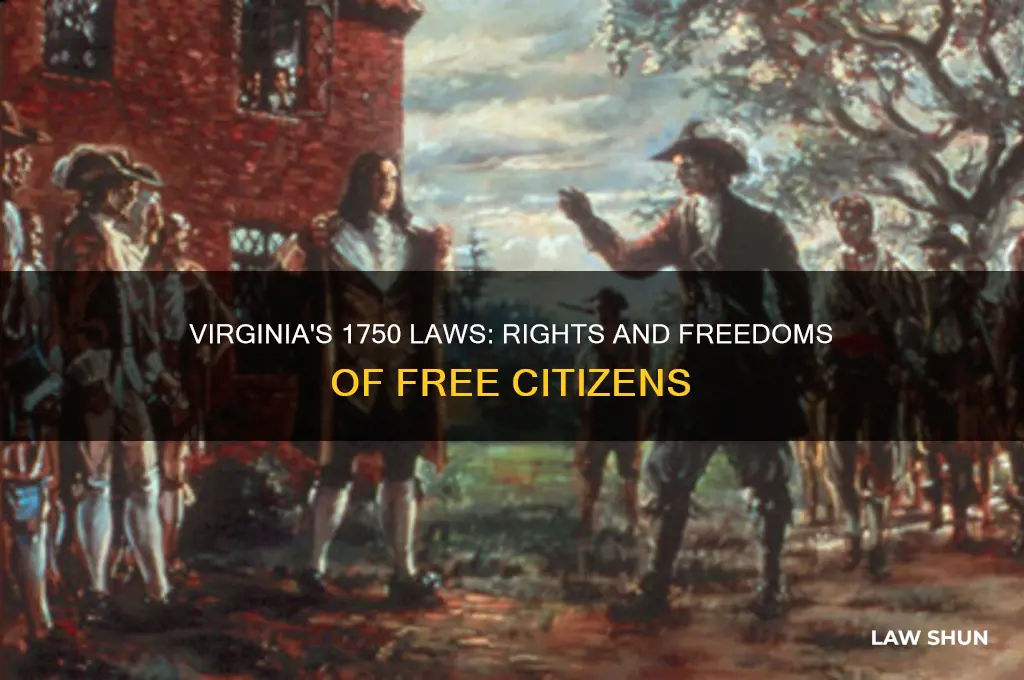 what were the laws of free citizens in virginia 1750