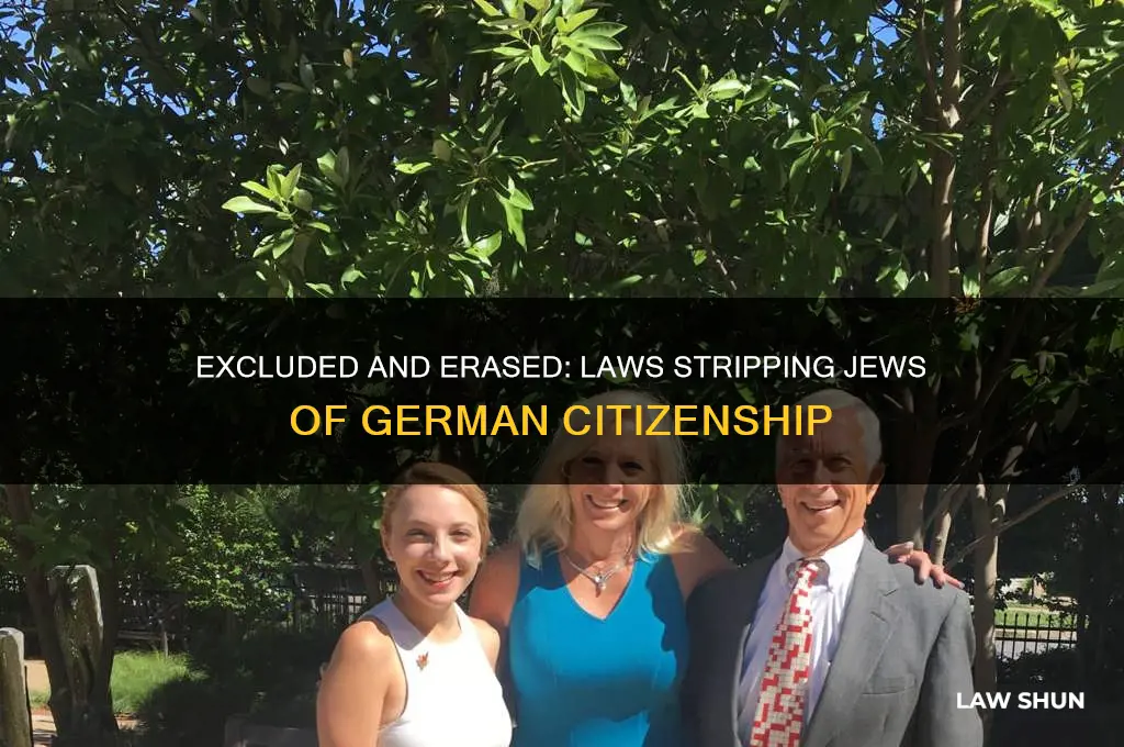 what were the laws that excluded jews from german citizenship