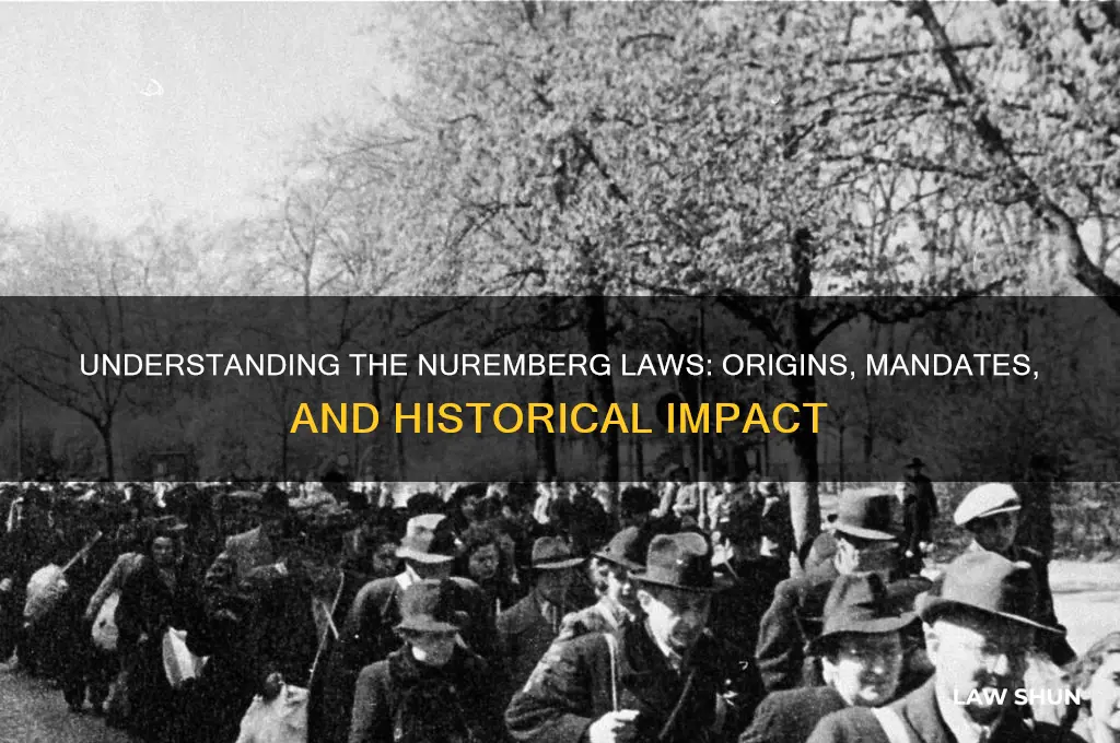 what were the nuremberg laws and wha did they mandate