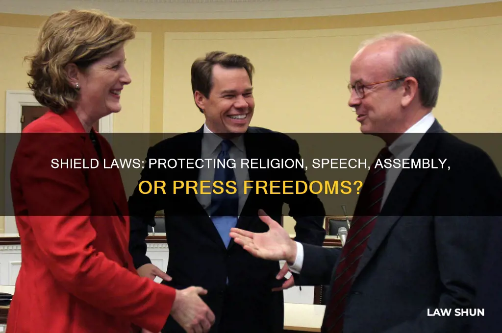 what would shield laws be religion speech assembley or press