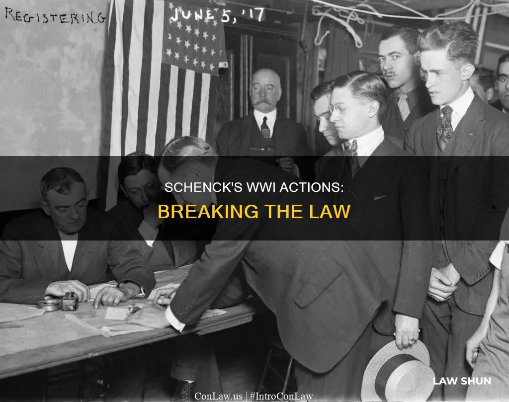 what wwi law did schenck break