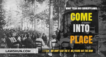 When Did Equality Laws Take Effect: A Historical Overview