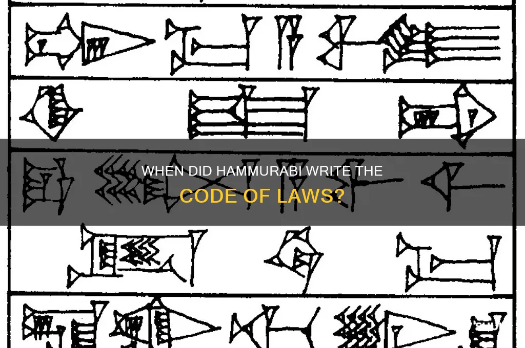 what year did hammurabi wrote the code of laws