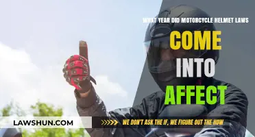 When Did Motorcycle Helmet Laws Take Effect in the U.S.?